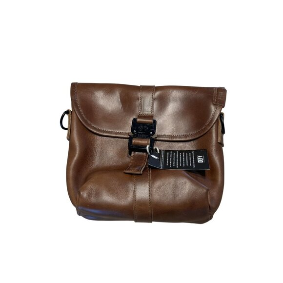 NWT DEFY Venue Horween Brown Leather Quick-Release Buckle Bag